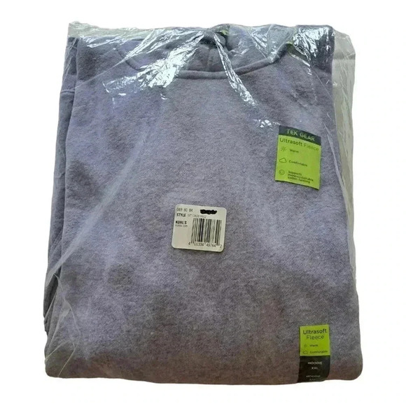 Tek Gear Mens 2XL Hoodie Purple Ultrasoft Fleece Solid Pullover Sweatshirt NWT - Picture 1 of 3